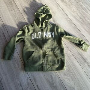 Old Navy Green Hooded Sweatshirt Casual Style